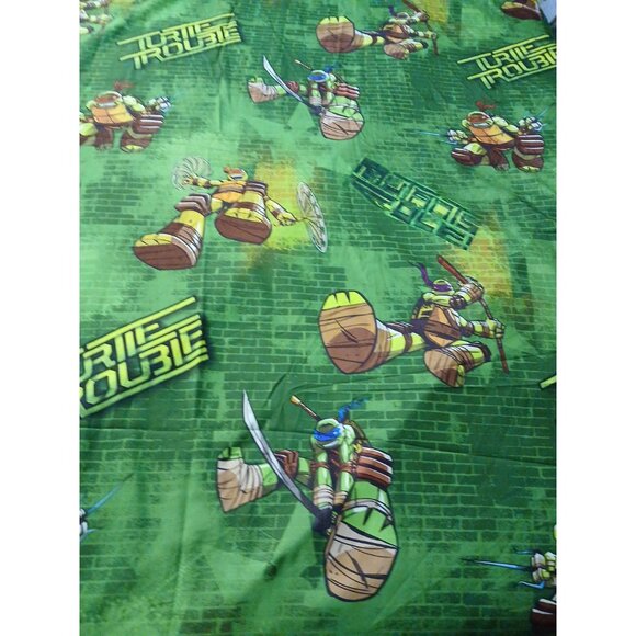 2013 Nickelodeon TMNT Full Size Flat Sheet And 2 Pillow Cases - Picture 2 of 15